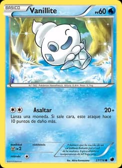 Vanillite card in Spanish