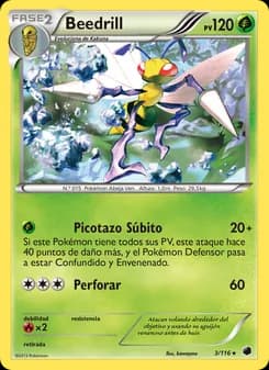 Beedrill card in Spanish