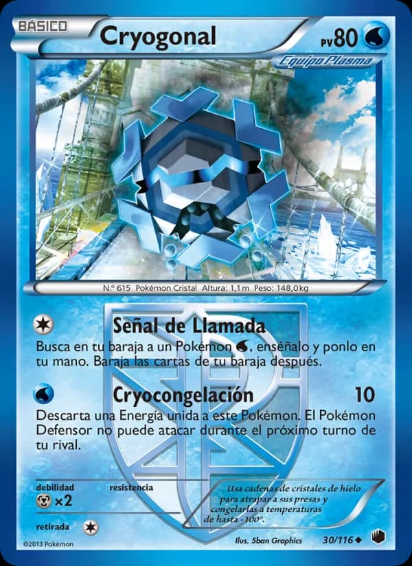 Cryogonal card in Spanish