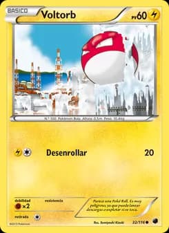 Voltorb card in Spanish