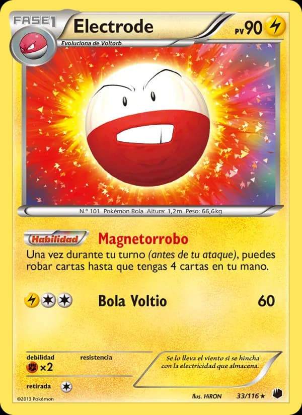 Electrode card in Spanish