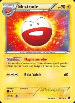 Electrode card in Spanish