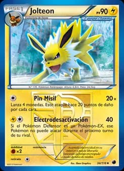 Jolteon card in Spanish