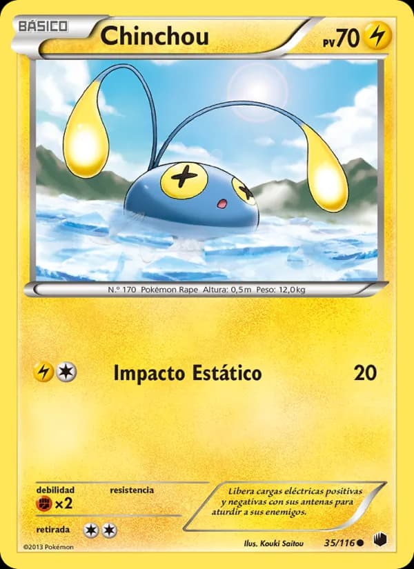 Chinchou card in Spanish