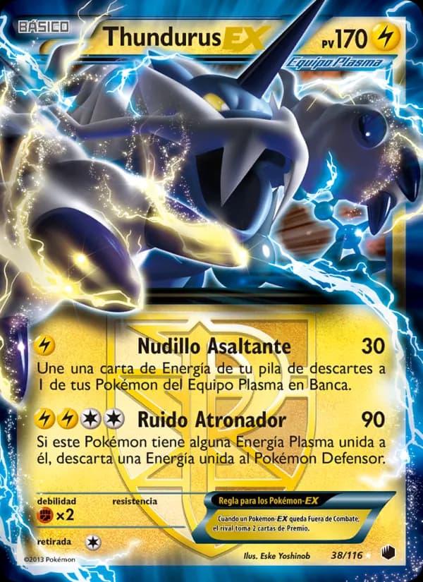 Thundurus-EX card in Spanish