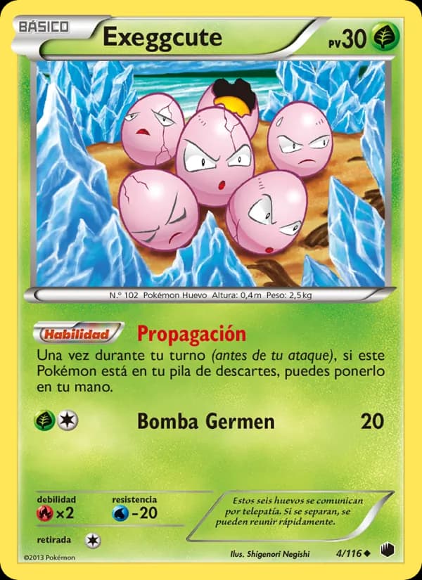 Exeggcute card in Spanish