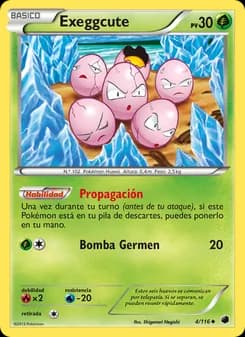 Exeggcute card in Spanish