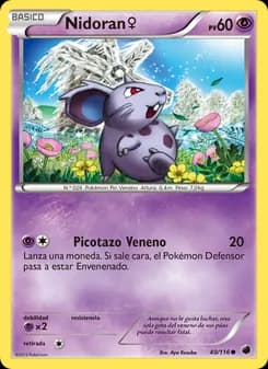 Nidoran♀ card in Spanish