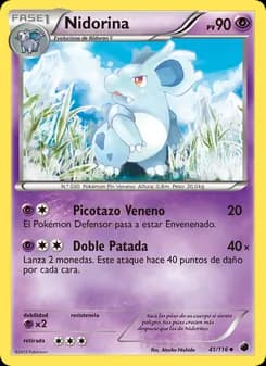 Nidorina card in Spanish
