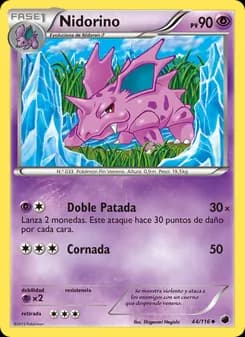 Nidorino card in Spanish