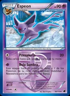 Espeon card in Spanish