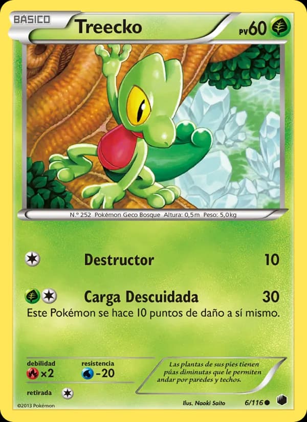 Treecko card in Spanish