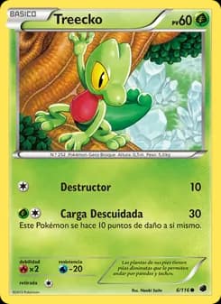 Treecko card in Spanish