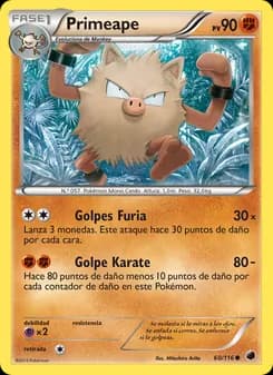 Primeape card in Spanish