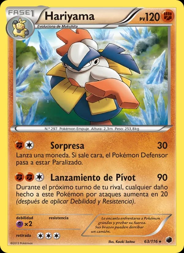 Hariyama card in Spanish