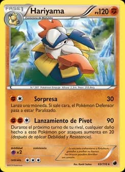Hariyama card in Spanish