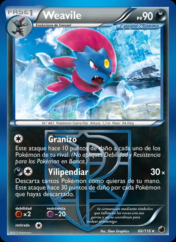 Weavile card in Spanish