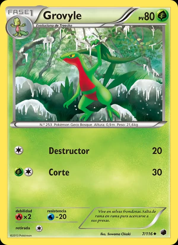 Grovyle card in Spanish