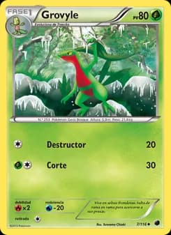 Grovyle card in Spanish