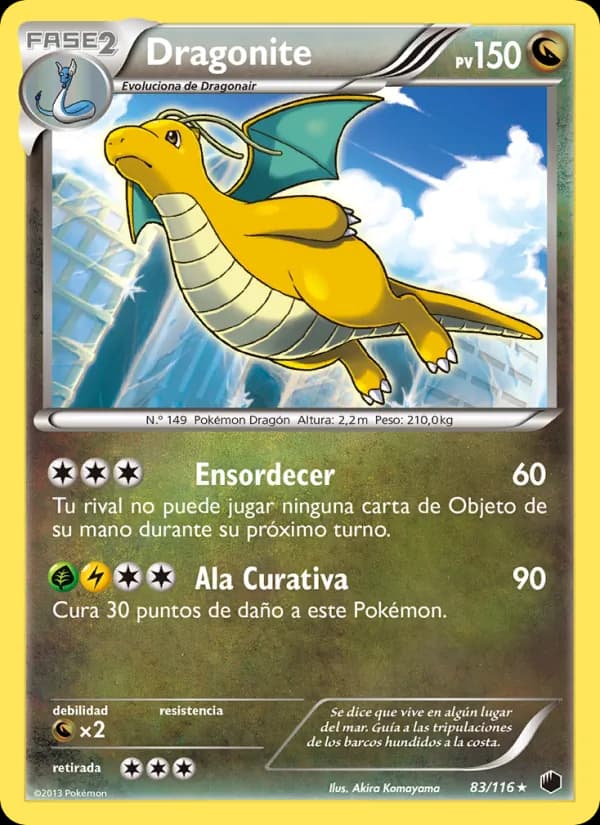 Dragonite card in Spanish