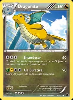 Dragonite card in Spanish