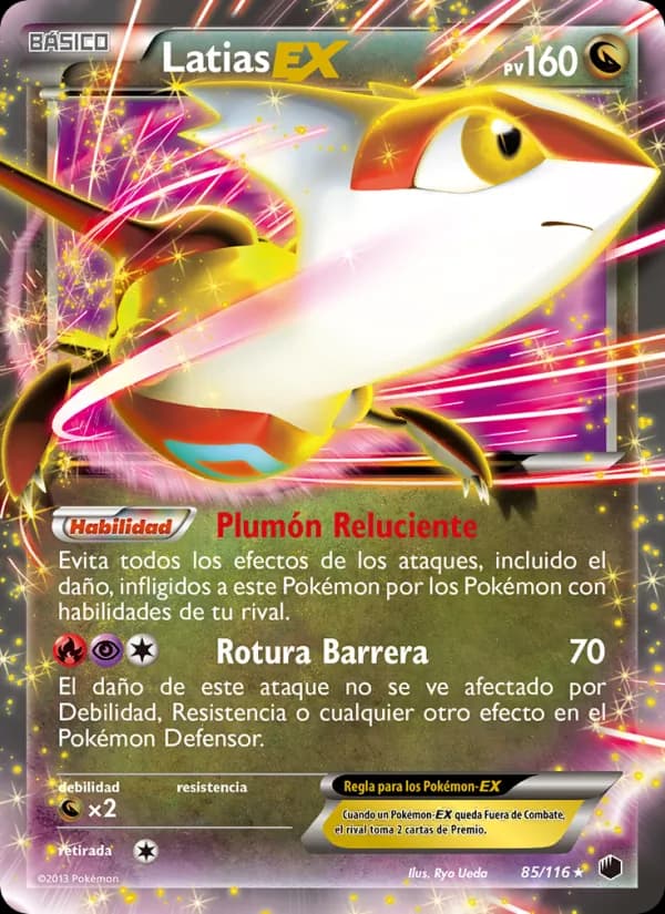 Latias-EX card in Spanish