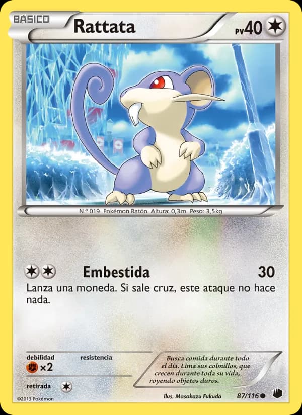 Rattata card in Spanish