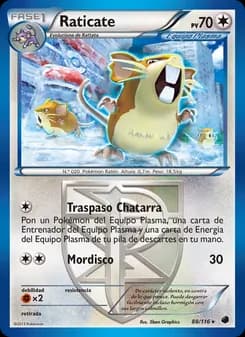 Raticate card in Spanish