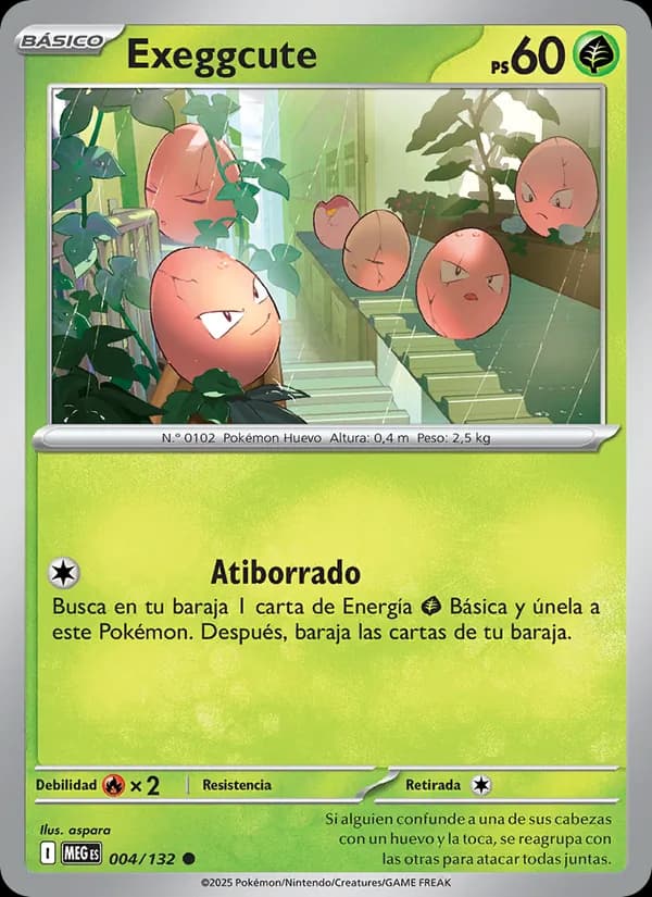 Exeggcute card in Spanish
