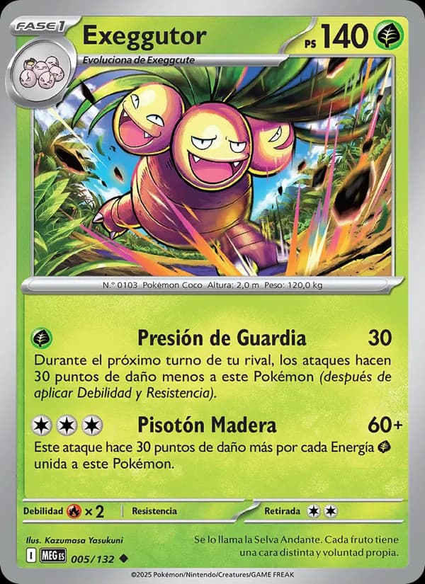 Exeggutor card in Spanish