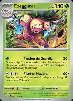 Exeggutor card in Spanish