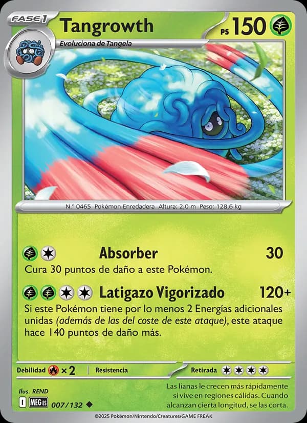 Tangrowth card in Spanish