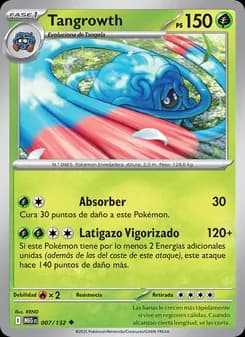 Tangrowth card in Spanish