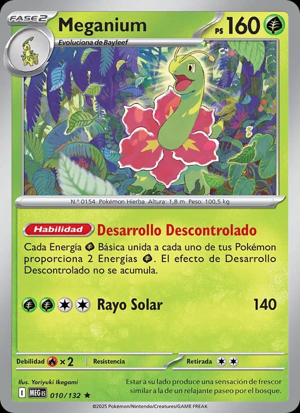 Meganium card in Spanish