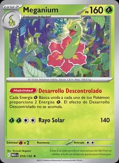 Meganium card in Spanish