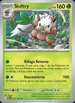 Shiftry card in Spanish
