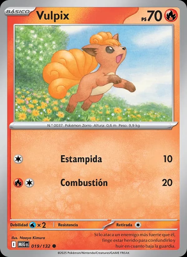 Vulpix card in Spanish