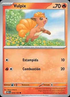Vulpix card in Spanish