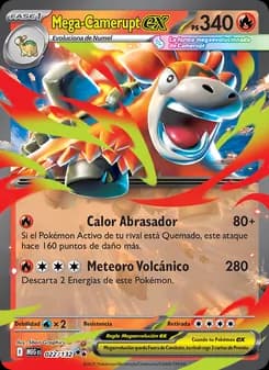 Mega-Camerupt ex card in Spanish