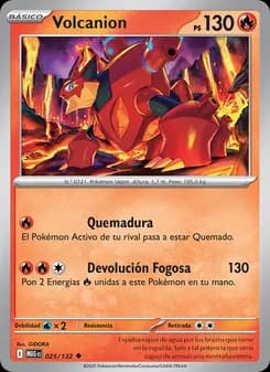 Volcanion card in Spanish