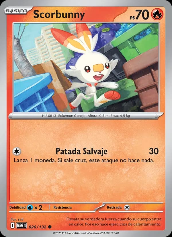 Scorbunny card in Spanish