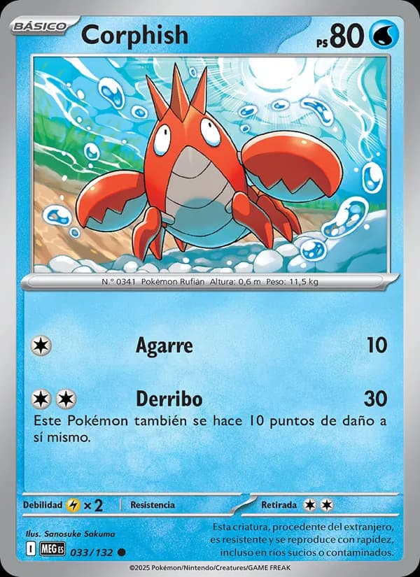 Corphish card in Spanish