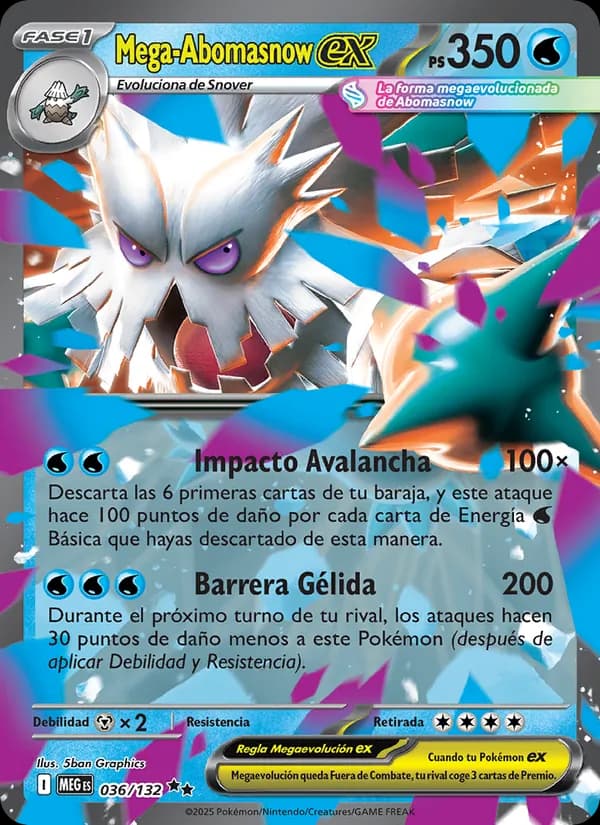 Mega-Abomasnow ex card in Spanish