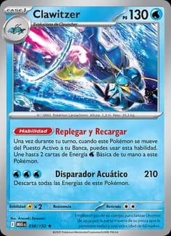 Clawitzer card in Spanish