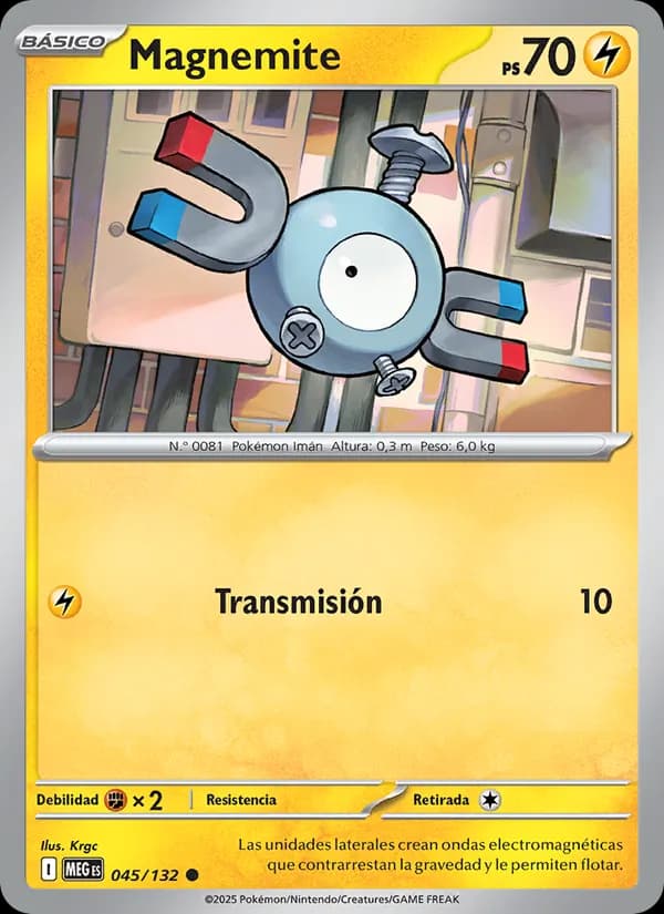 Magnemite card in Spanish