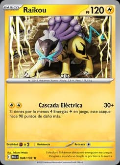 Raikou card in Spanish