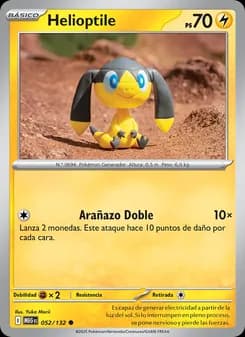 Helioptile card in Spanish