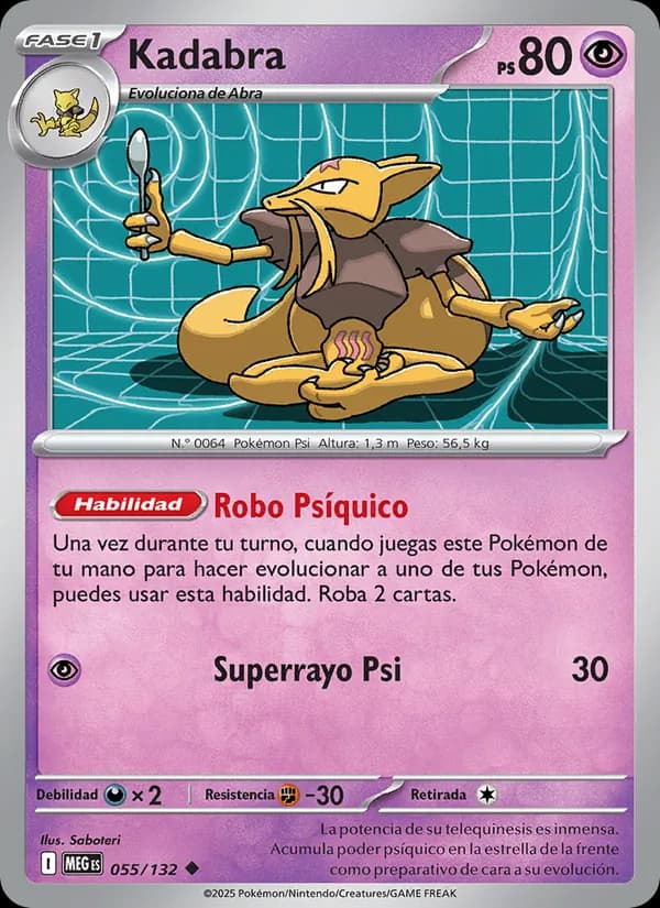 Kadabra card in Spanish
