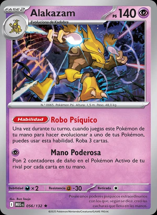 Alakazam card in Spanish