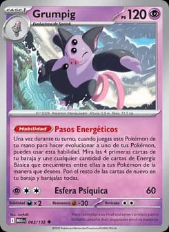 Grumpig card in Spanish